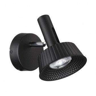 6643/7WL HIGHTECH ODL24 черный/металл/акрил Настенный светильник (выкл на корпусе) IP20 LED 10W 3000K 220V MALI