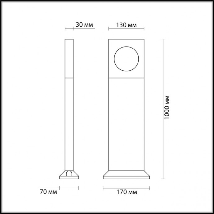 6653/10GL NATURE ODL24 черный/металл  Уличный  светильник IP65 LED 10W 4000K AC85-265V COMO