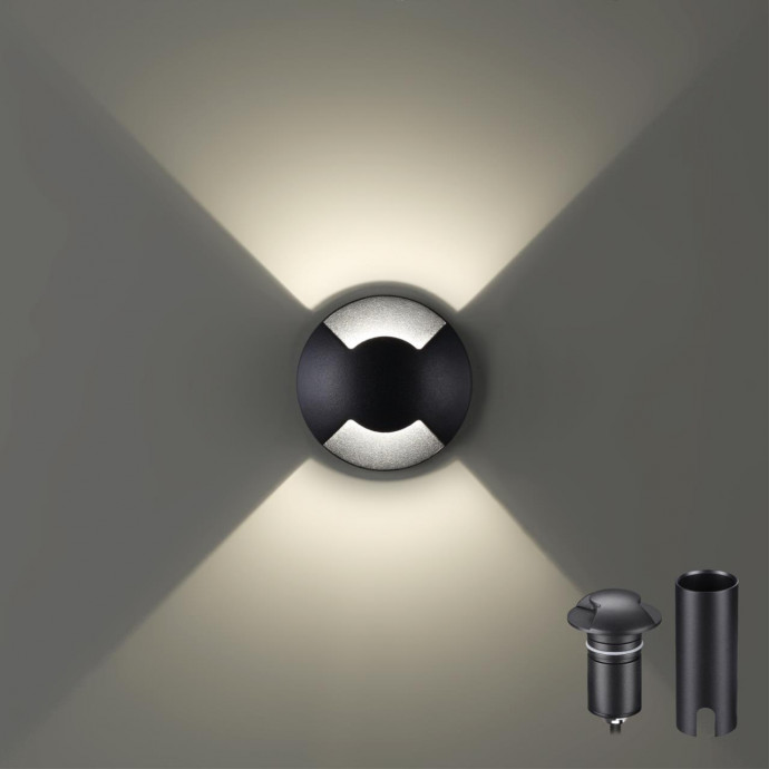 6662/2GL NATURE ODL24 черный/металл Встраиваемый грунтовый светильник IP67 LED 3W 4000K 12V/24V  WALD