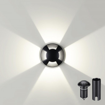 6662/3GL NATURE ODL24 черный/металл Встраиваемый грунтовый светильник IP67 LED 3W 4000K  12V/24V WALD