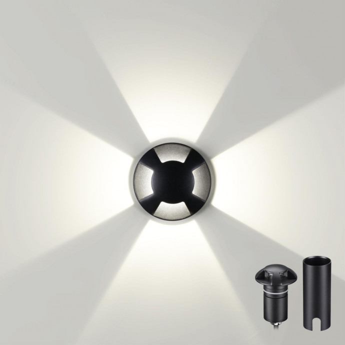 6662/3GL NATURE ODL24 черный/металл Встраиваемый грунтовый светильник IP67 LED 3W 4000K  12V/24V WALD