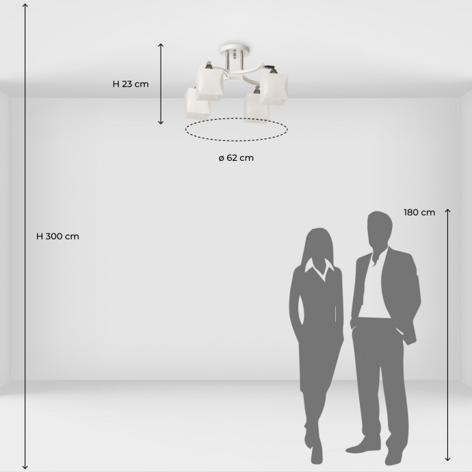 Потолочная люстра De City Тетро 673018004