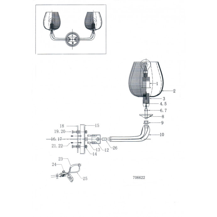 Бра Delta Lightstar 706622