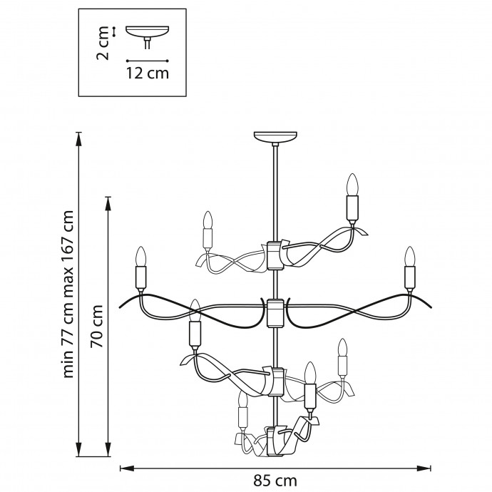 Люстра потолочная Ragno Lightstar 733287