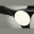 7701/24L VIVA LED SN24 Люстра-вентилятор черный LED 24Вт 3000-6000K D1220 пульт ДУ STORM