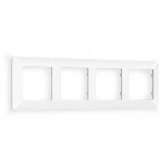 AF110124 Рамка ALFA Line (Белый матовый) 4-ая