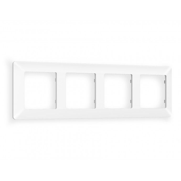 AF110124 Рамка ALFA Line (Белый матовый) 4-ая