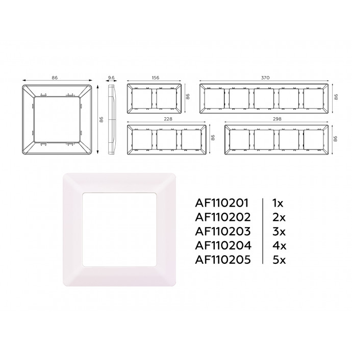 AF110204 Рамка ALFA Line (Жемчуг) 4-ая