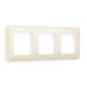 AF110333 Рамка ALFA Line (Бежевый матовый) 3-ая