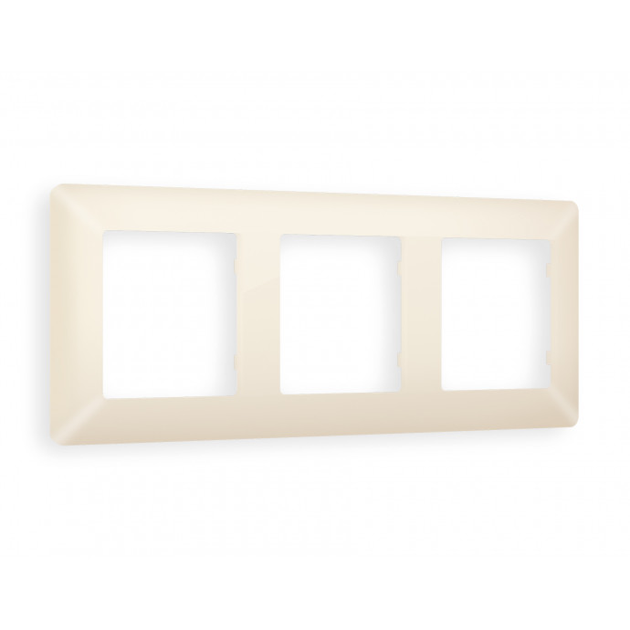 AF110333 Рамка ALFA Line (Бежевый матовый) 3-ая