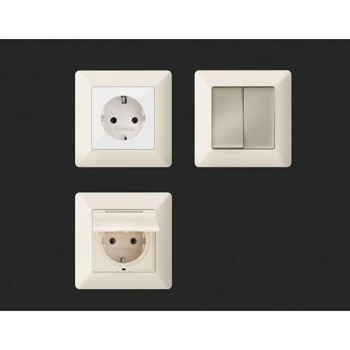 AF110335 Рамка ALFA Line (Бежевый матовый) 5-ая