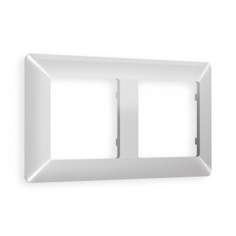 AF110402 Рамка ALFA Line (Серебро глянец) 2-ая