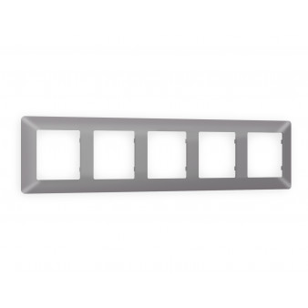 AF110505 Рамка ALFA Line (Сталь матовый) 5-ая