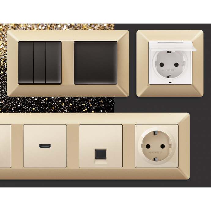 AF110604 Рамка ALFA Line (Шампань) 4-ая