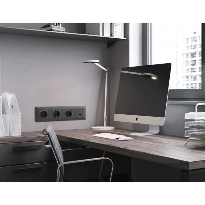 AF110803 Рамка ALFA Line (Графит Мягкое касание) 3-ая