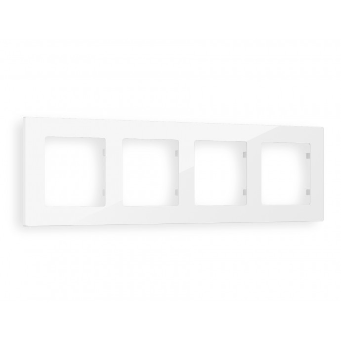 AF220104 Рамка ALFA Techno (Белый глянец) 4-ая