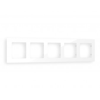 AF220105 Рамка ALFA Techno (Белый глянец) 5-ая