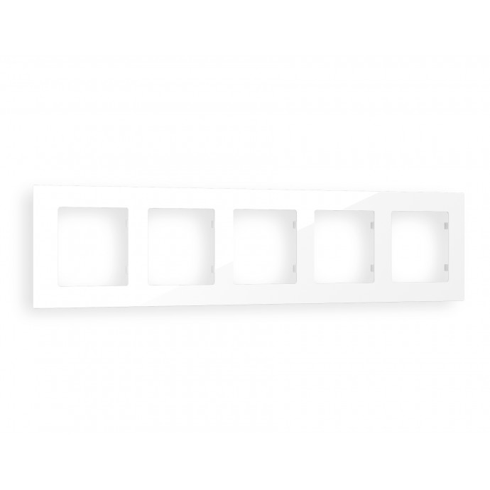 AF220105 Рамка ALFA Techno (Белый глянец) 5-ая