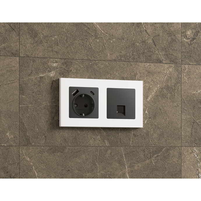 AF220121 Рамка ALFA Techno (Белый матовый) 1-ая