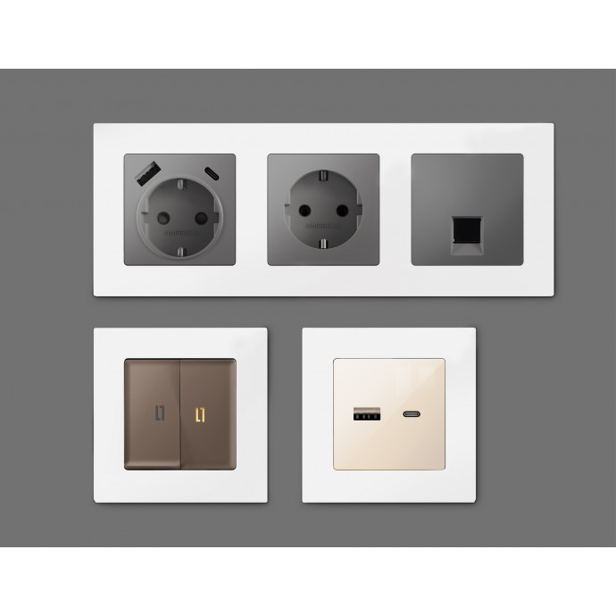 AF220121 Рамка ALFA Techno (Белый матовый) 1-ая