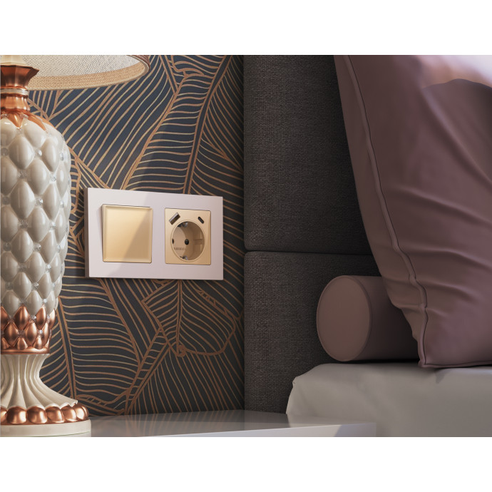 AF220205 Рамка ALFA Techno (Жемчуг) 5-ая