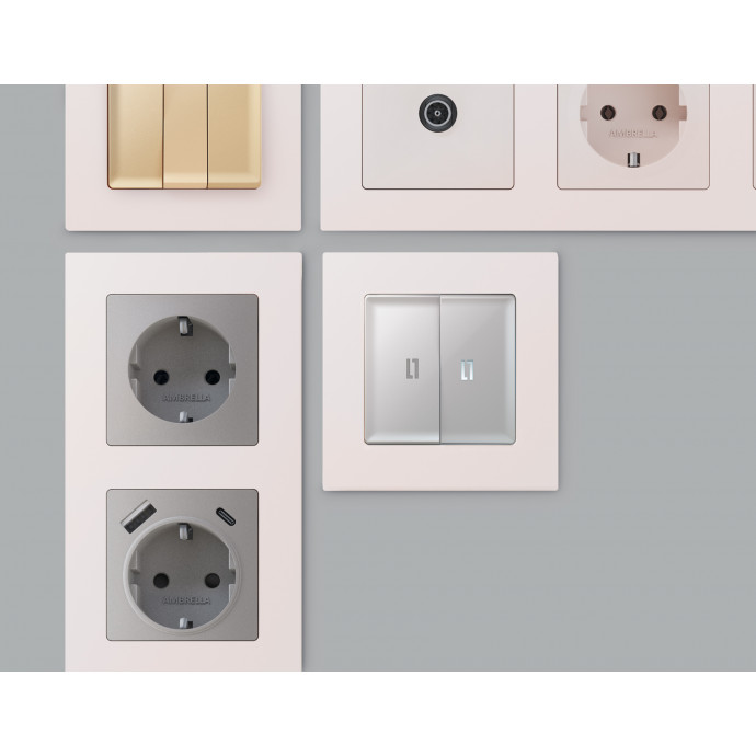 AF220205 Рамка ALFA Techno (Жемчуг) 5-ая