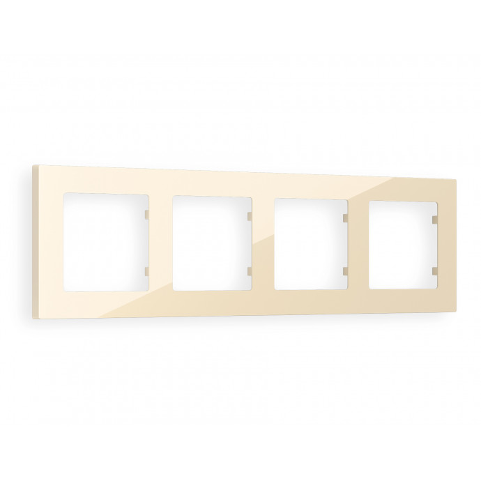AF220304 Рамка ALFA Techno (Бежевый глянец) 4-ая