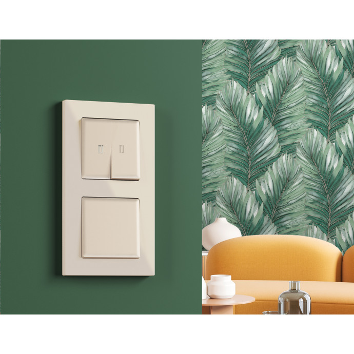 AF220335 Рамка ALFA Techno (Бежевый матовый) 5-ая