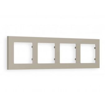 AF220364 Рамка ALFA Techno (Серо-бежевый матовый) 4-ая
