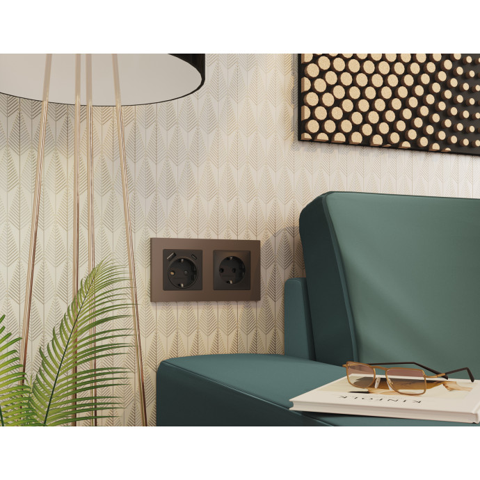 AF220635 Рамка ALFA Techno (Темная бронза матовый) 5-ая