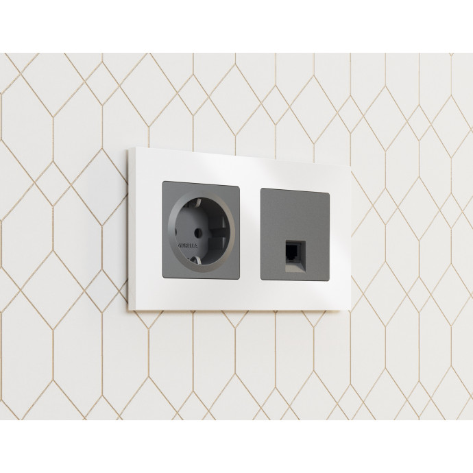 AF250103 Рамка ALFA Qubi (Белый глянец) 3-ая