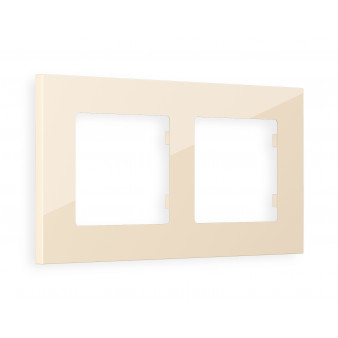 AF250302 Рамка ALFA Qubi (Бежевый глянец) 2-ая