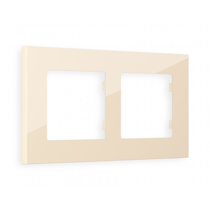 AF250302 Рамка ALFA Qubi (Бежевый глянец) 2-ая