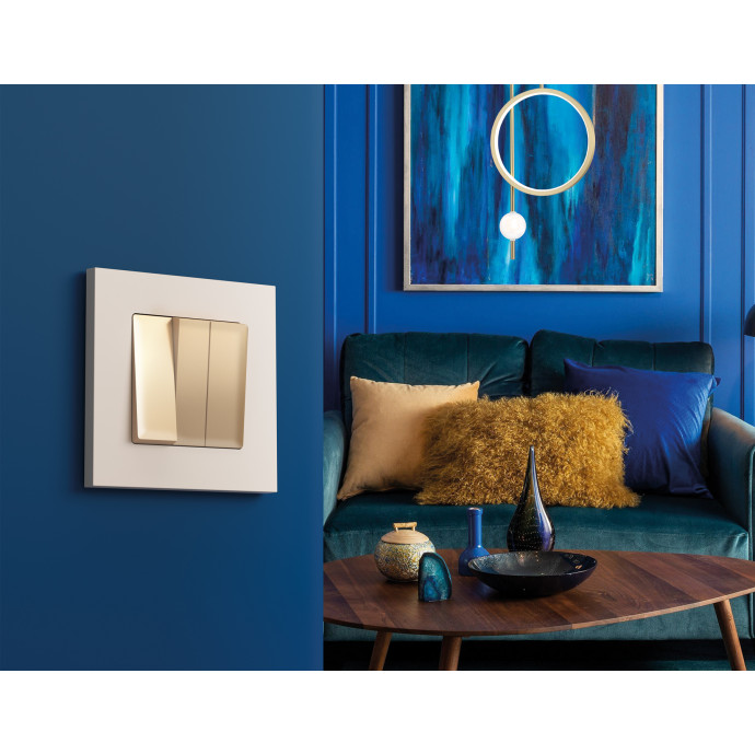 AF250333 Рамка ALFA Qubi (Бежевый матовый) 3-ая