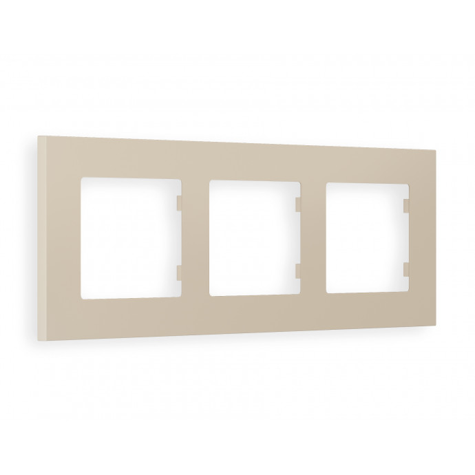AF250363 Рамка ALFA Qubi (Серо-бежевый матовый) 3-ая