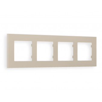 AF250364 Рамка ALFA Qubi (Серо-бежевый матовый) 4-ая