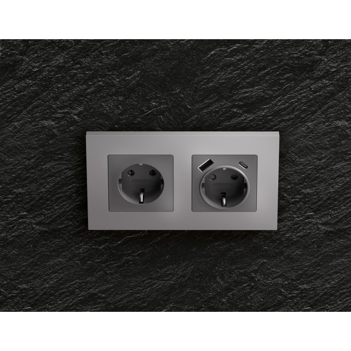 AF250503 Рамка ALFA Qubi (Сталь матовый) 3-ая