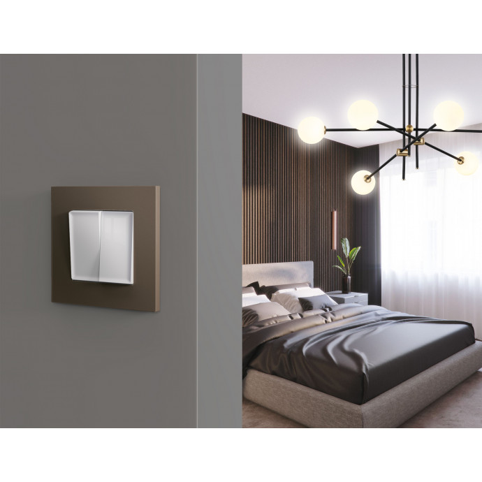 AF250634 Рамка ALFA Qubi (Темная бронза матовый) 4-ая