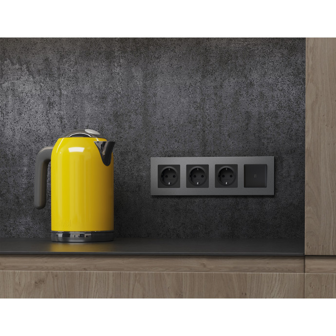 AF250653 Рамка ALFA Qubi (Антрацит серый) 3-ая