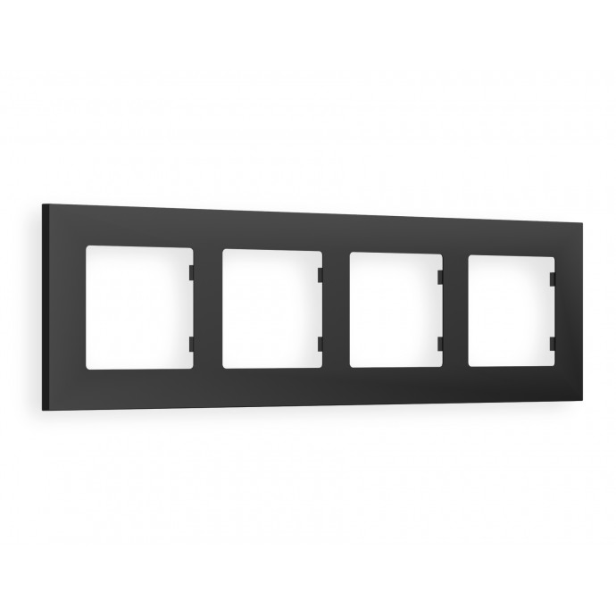 AF250804 Рамка ALFA Qubi (Графит Мягкое касание) 4-ая