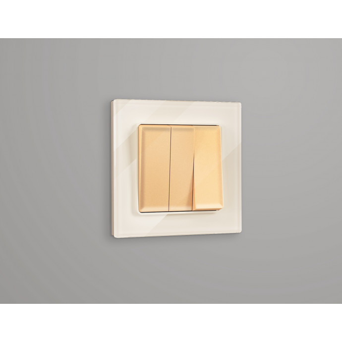 AF330301 Рамка ALFA Platos (Бежевый Стекло органическое) 1-ая