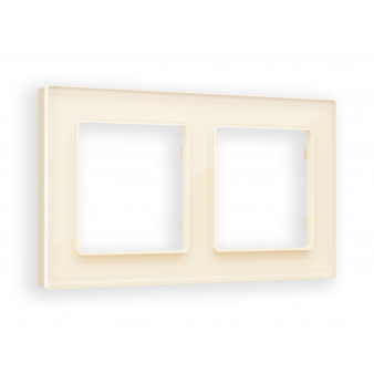 AF330302 Рамка ALFA Platos (Бежевый Стекло органическое) 2-ая