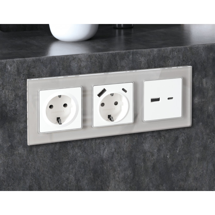 AF330403 Рамка ALFA Platos (Серебро Стекло органическое) 3-ая