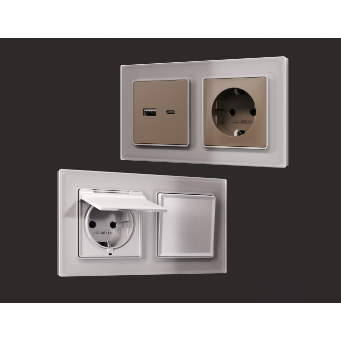 AF330502 Рамка ALFA Platos (Сталь Стекло органическое) 2-ая