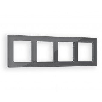 AF330654 Рамка ALFA Platos (Антрацит серый Стекло органическое) 4-ая