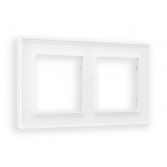 AF380102 Рамка ALFA Platos (Белый Стекло закаленное натуральное) 2-ая