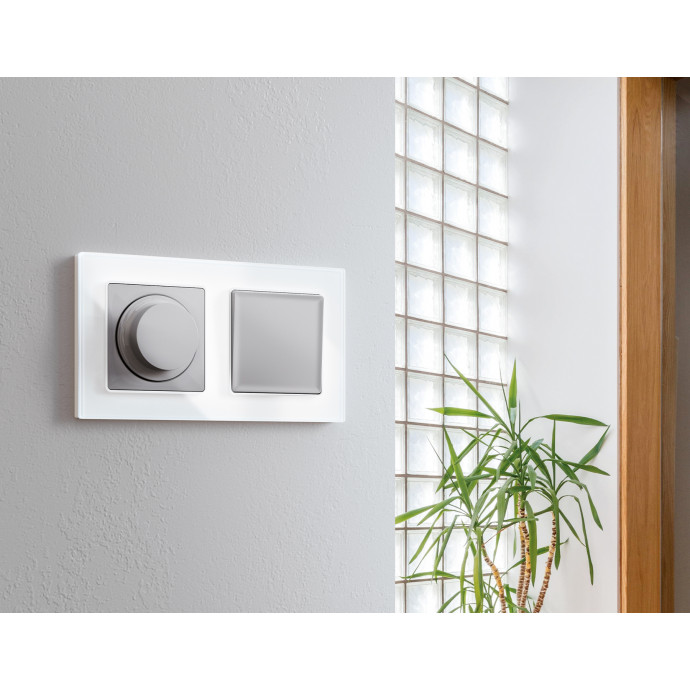 AF380102 Рамка ALFA Platos (Белый Стекло закаленное натуральное) 2-ая