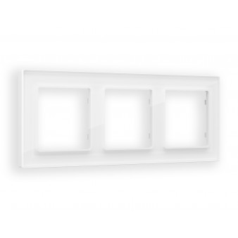 AF380103 Рамка ALFA Platos (Белый Стекло закаленное натуральное) 3-ая