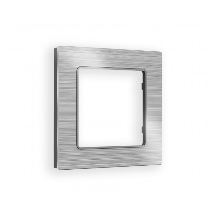 AF550101 Рамка ALFA Platos (Серебро Металл шлифованный) 1-ая