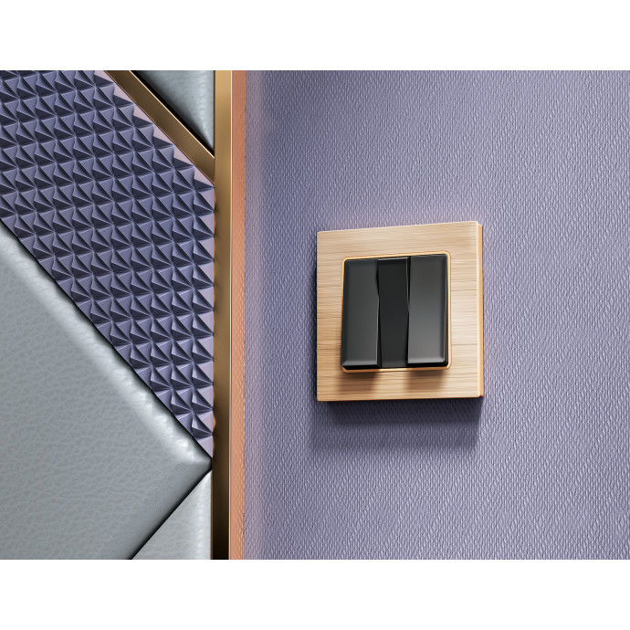 AF550303 Рамка ALFA Platos (Шампань Металл шлифованный) 3-ая